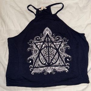 L.A. Hearts, Dark Blue, Halter Tank, size M